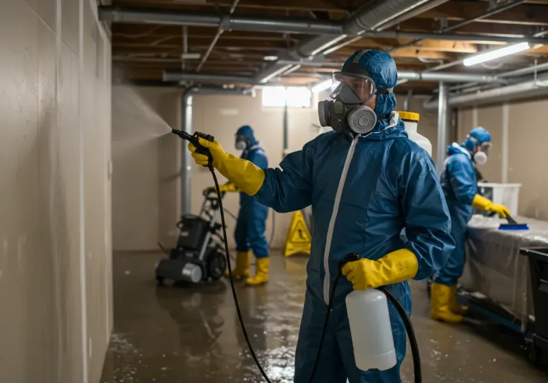 Basement Sanitization and Antimicrobial Treatment process in Jones County, NC